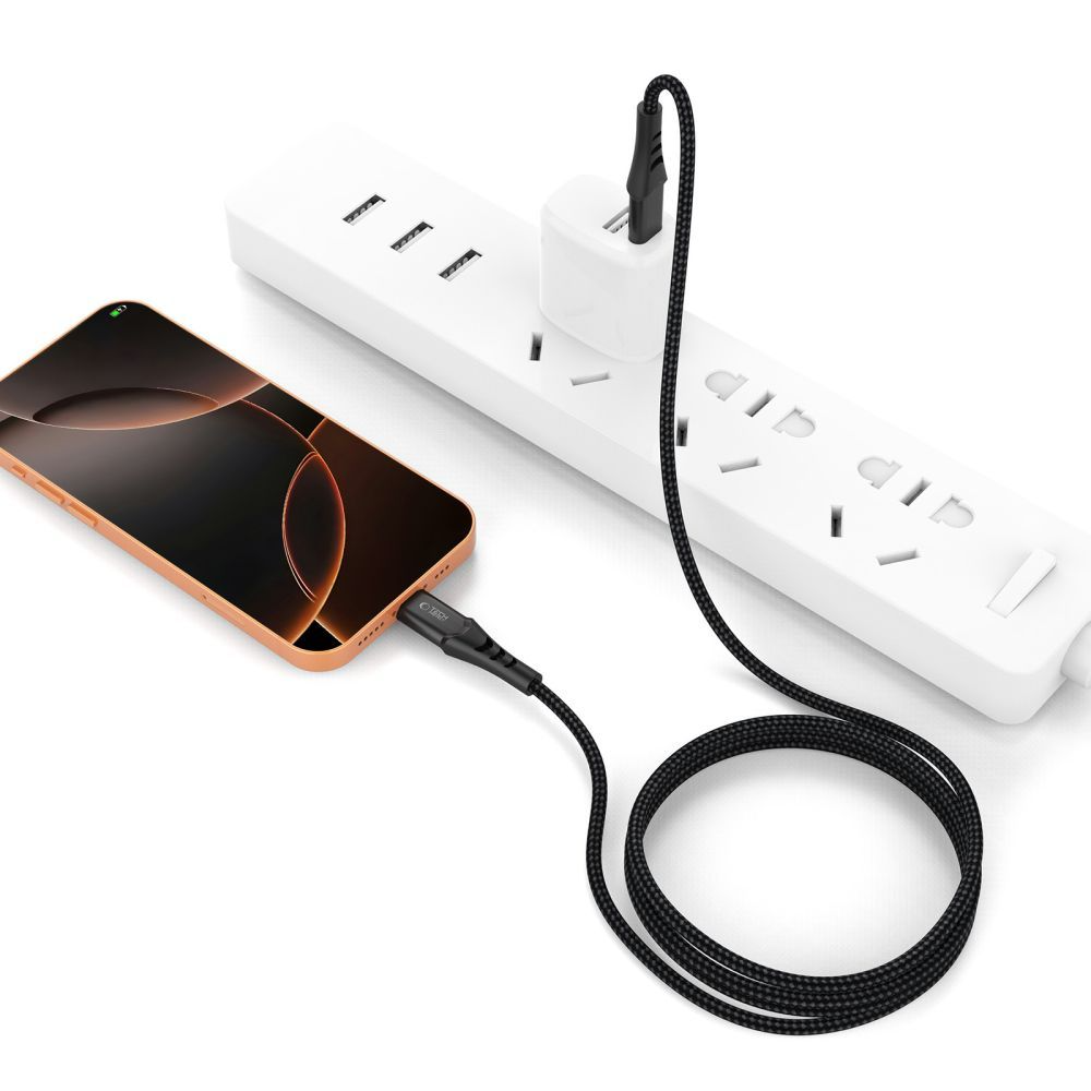 USB-C kabl za prenos podataka i punjenje - USB-C Tech-Protect UB11T Ultraboost, 240W, 1m, Crna