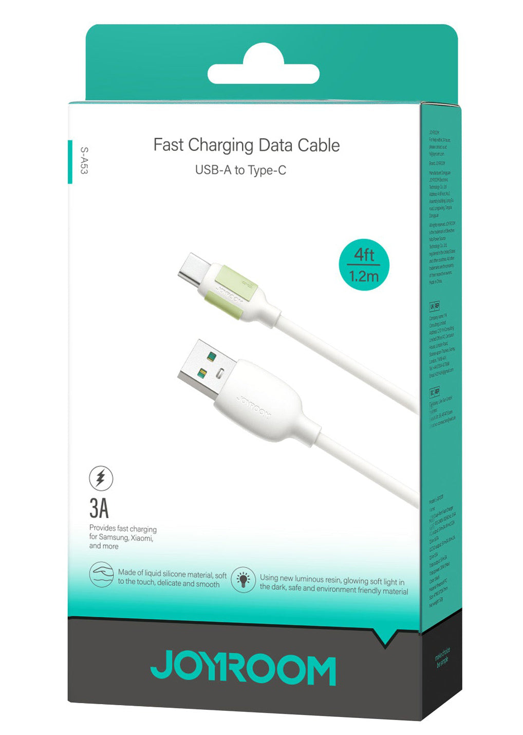 Kabl za podatke i punjenje USB-A - USB-C Joyroom S-A53, 18W, 1.2m, Bež