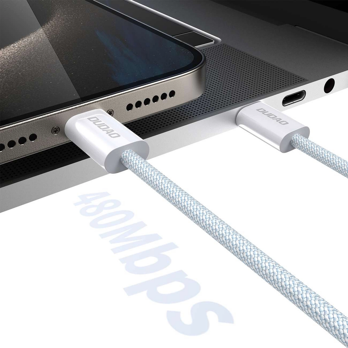 USB-C - USB-C kabl za prenos podataka i punjenje Dudao L6C, 30W, 1m, Plava