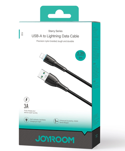 USB-A kabl za prenos podataka i punjenje – Lightning Joyroom SA32-AL3, 18 W, 1 m, crni