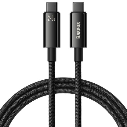 Kabel za Prijenos Podataka i Punjenje USB-C - USB-C Baseus Tungsten Gold, 240W, 2m, Crni CAWJ040101