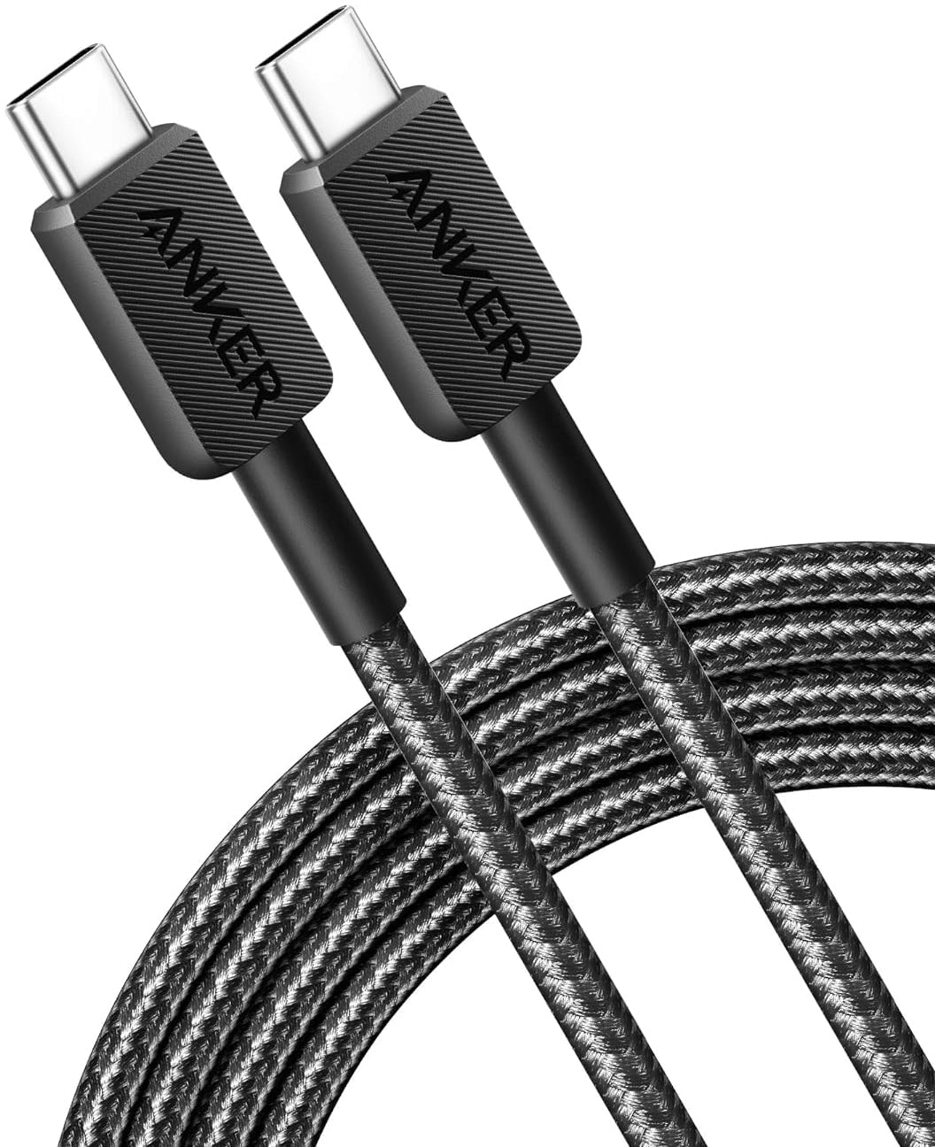 Kabl za prenos podataka i punjenje USB-C - USB-C Anker 322, 60W, 0.9m, Crni A81F5G11