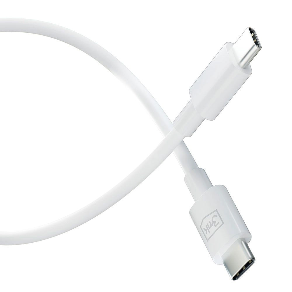 Kabel za Prijenos Podataka i Punjenje USB-C - USB-C 3MK Hyper, 100W, 1.2m, Bijeli