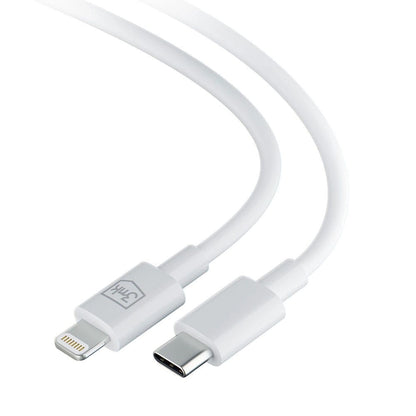 Data and Charging Cable USB-C - Lightning 3MK Hyper, 20W, 1.2m, White 