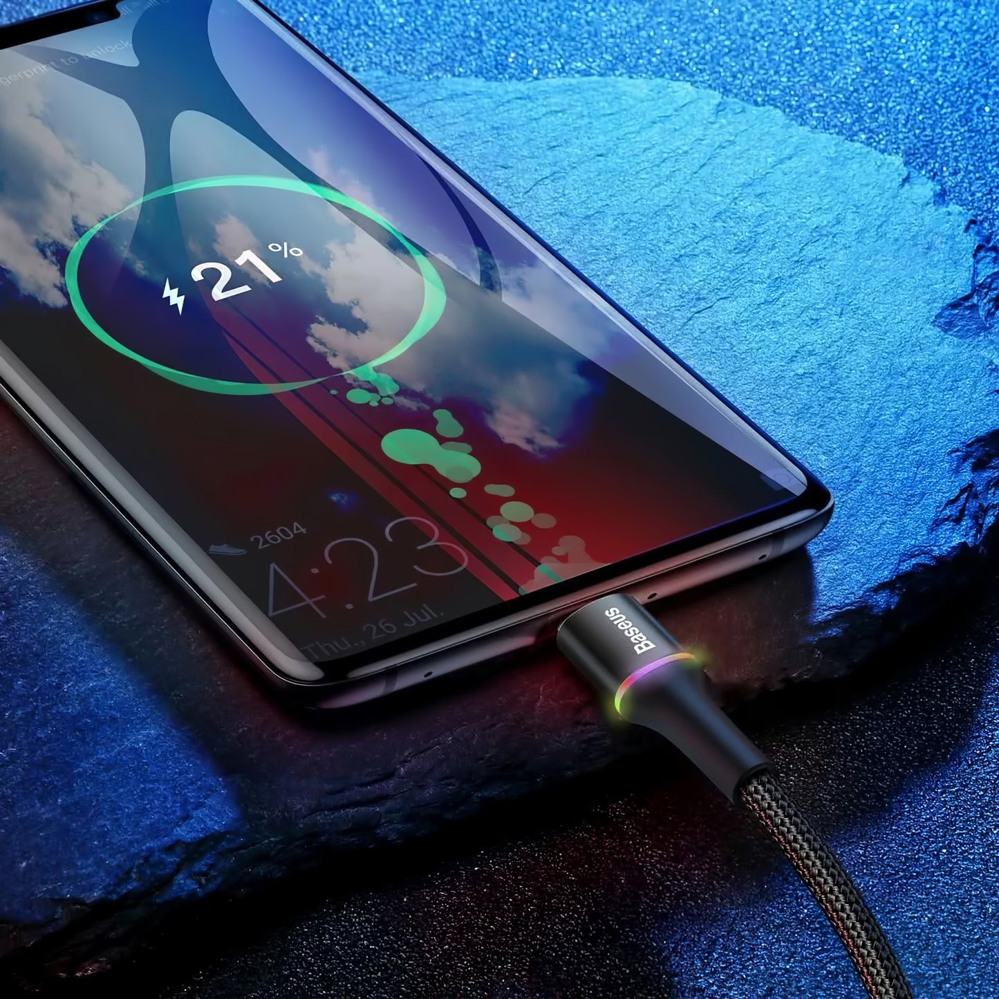 Kabel za Prijenos Podataka i Punjenje USB-A - USB-C Baseus Halo, 18W, 3m, Crni