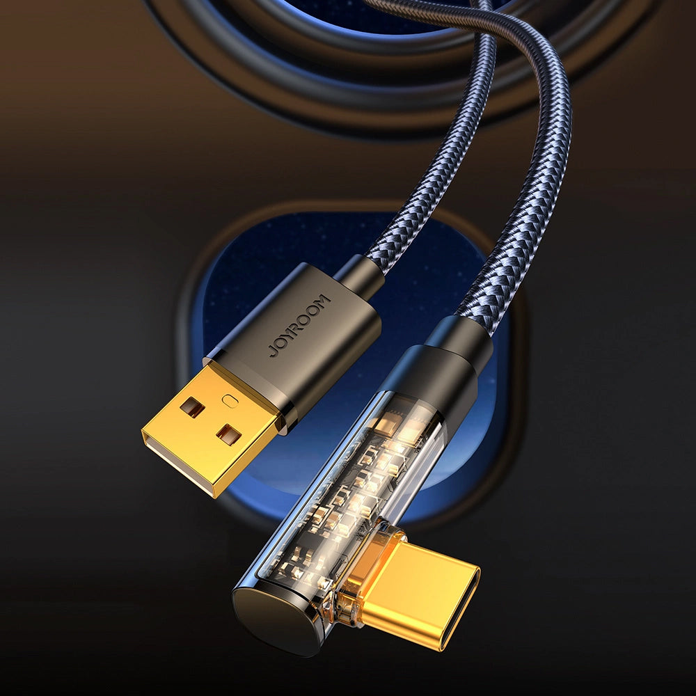 Kabl za podatke i punjenje USB-A - USB-C Joyroom S-UC027A6 Angled, 60W, 1.2m, Crni