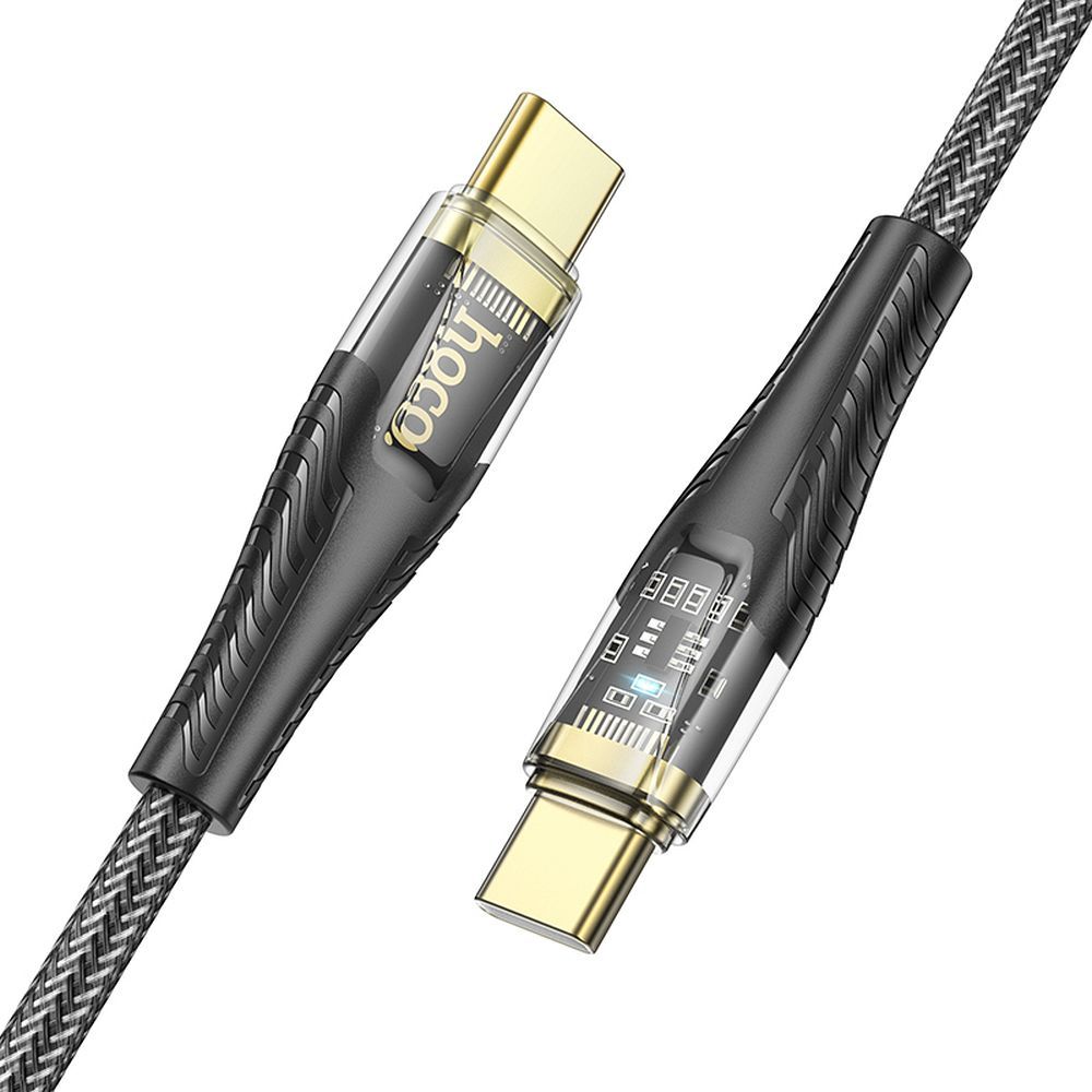 Kabl za Prenos Podataka i Punjenje USB-C - USB-C HOCO U121, 60W, 1.2m, Crni