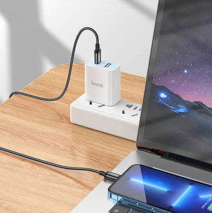Kabl za podatke i punjenje USB-C - Lightning HOCO X89, 27W, 2m, Crni