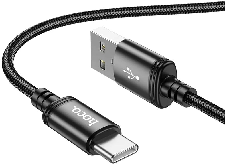 Kabl za prenos podataka i punjenje USB-A - USB-C HOCO X89, 18W, 2m, Crni