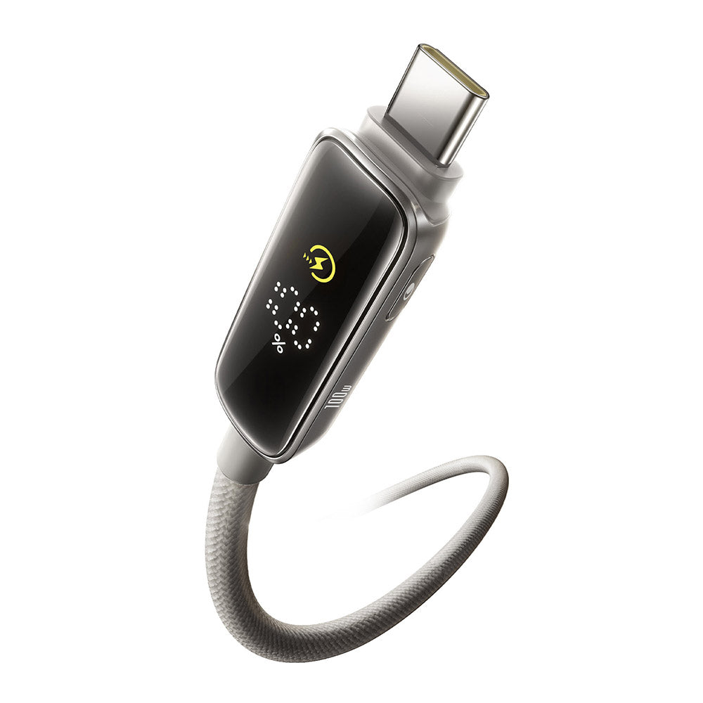 Kabl za prenos podataka i punjenje USB-C - USB-C Baseus Vipow Display, 100W, 1m, Sivi P10381802851-00