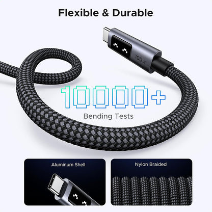 Kabl za podatke i punjenje USB-C - USB-C UGREEN L509, 100W, 2m, Sivi