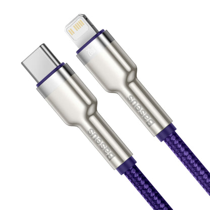 Kabl za prenos podataka i punjenje USB-C - Lightning Baseus Cafule Metal Series, 20W, 1m, Ljubičasti CATLJK-A05
