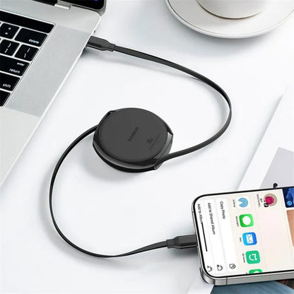 Kabl za podatke i punjenje USB-C - USB-C Baseus Pathfinder Retractable, 100W, 1m, Crni P10368400111-00