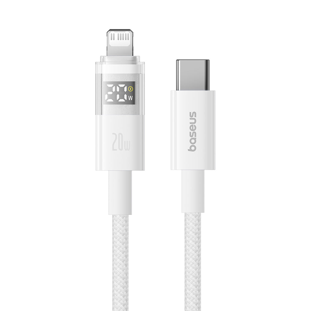 Kabl za prenos podataka i punjenje USB-C - Lightning Baseus Display 2, 20W, 2m, Beli P10382703211-01