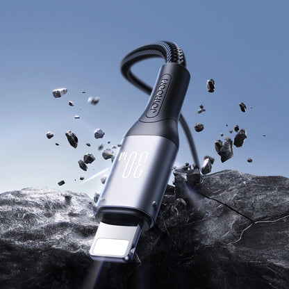 Kabl za podatke i punjenje USB-C - Lightning Joyroom S-A28 Flash, 30W, 1m, Crni