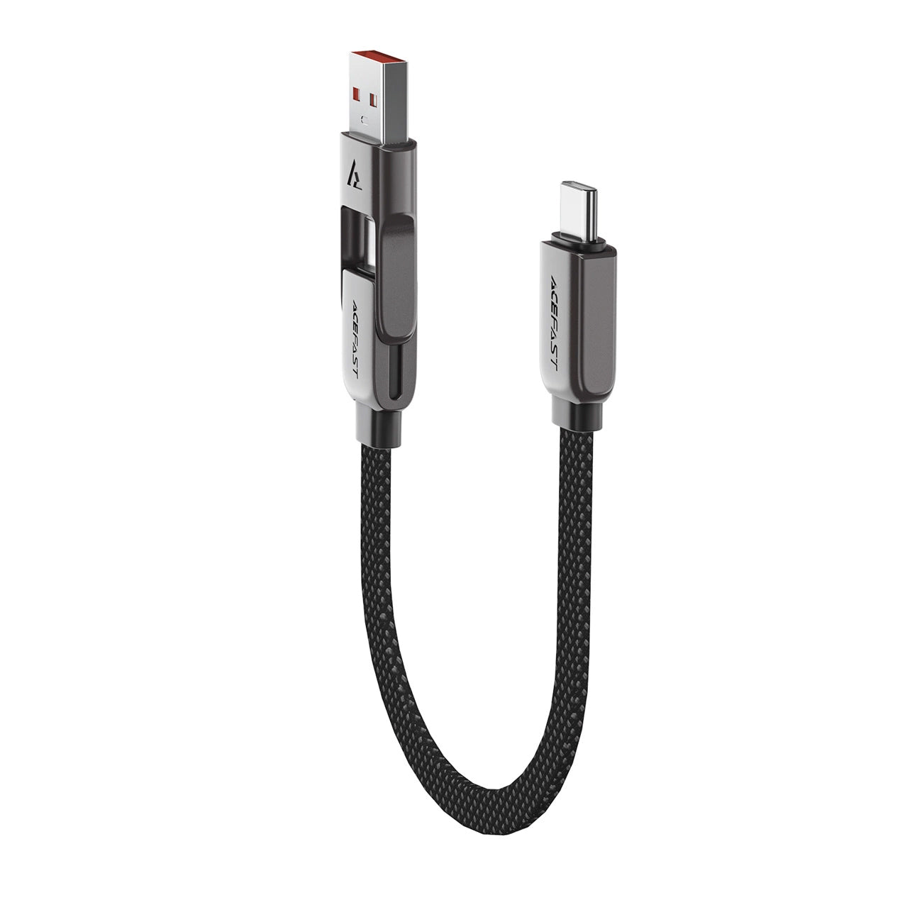 Kabl za prenos podataka i punjenje USB-C - USB-A / USB-C Acefast C13-05, 60W, 0.2m, Crni