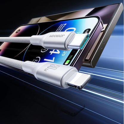 Kabl za podatke i punjenje USB-C - Lightning Joyroom S-A28 Flash, 30W, 2m, Bela
