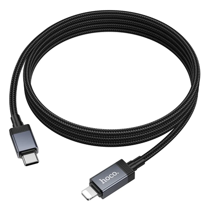 Kabl za podatke i punjenje USB-C - Lightning HOCO X118 Display, 27W, 1m, Crni
