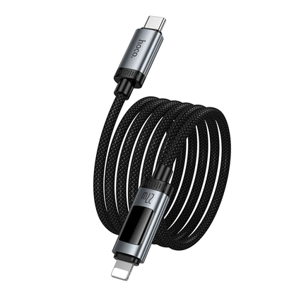 Kabl za prenos podataka i punjenje USB-C - Lightning HOCO Display U148, 27W, 1.2m, Crni
