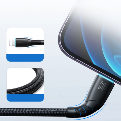 Kabl za podatke i punjenje USB-C - Lightning Joyroom S-A32, 30W, 1m, Crni