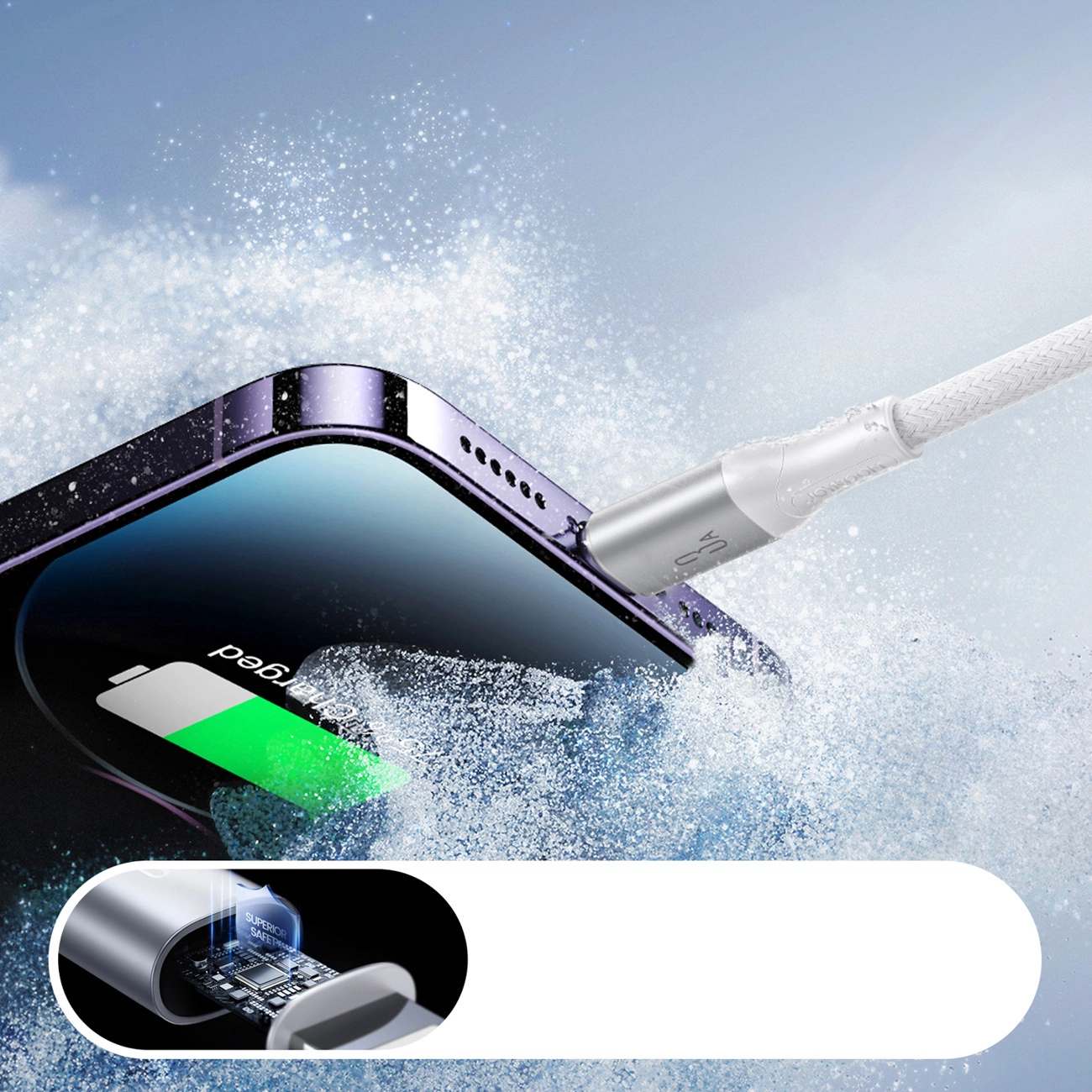 Kabl za podatke i punjenje USB-A - Lightning Joyroom S-A28 Flash, 18W, 1m, Beli