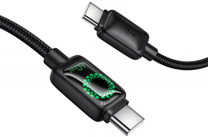 Kabl za podatke i punjenje USB-C - USB-C HOCO U146, 60W, 1.2m, Crni