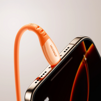 Kabl za prenos podataka i punjenje USB-C - Lightning Joyroom S-A59 Vibrant, 30W, 1.2m, Narandžasti