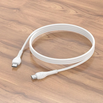 Kabl za podatke i punjenje USB-C - USB-C HOCO X37, 60W, 1m, Beli
