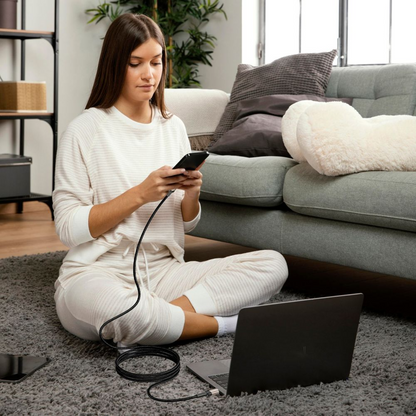 Kabl za prenos podataka i punjenje USB-C - USB-C Tech-Protect Ultraboost EVO, 100W, 1m, Srebrni