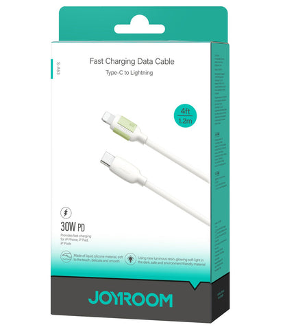 Kabl za prenos podataka i punjenje USB-C - Lightning Joyroom S-A53, 30W, 1.2m, Bež