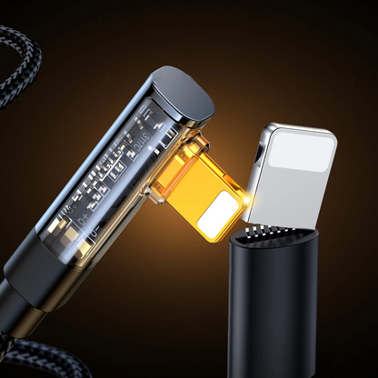 Kabl za prenos podataka i punjenje USB-A - Lightning Joyroom S-UL012A6 Angled, 18W, 1.2m, Crni