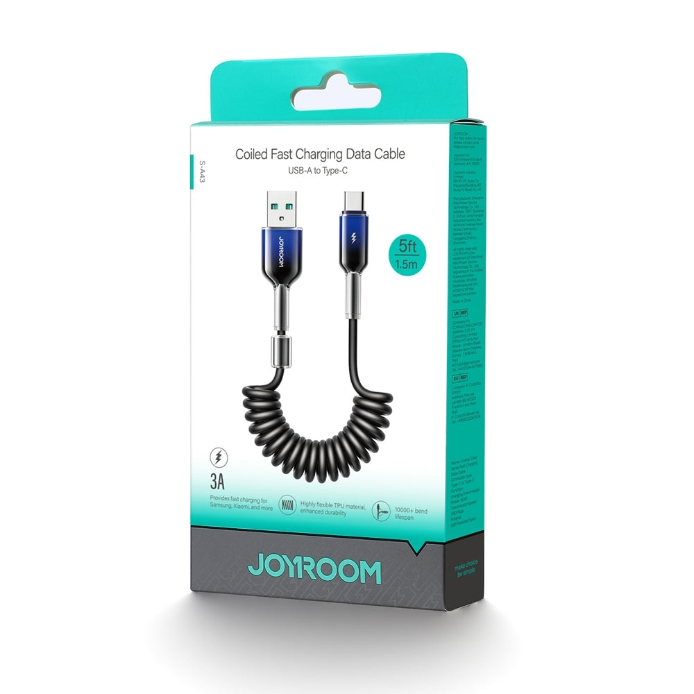 Kabl za podatke i punjenje USB-A - USB-C Joyroom S-A43 Crystal, 60W, 1.5m, Crni