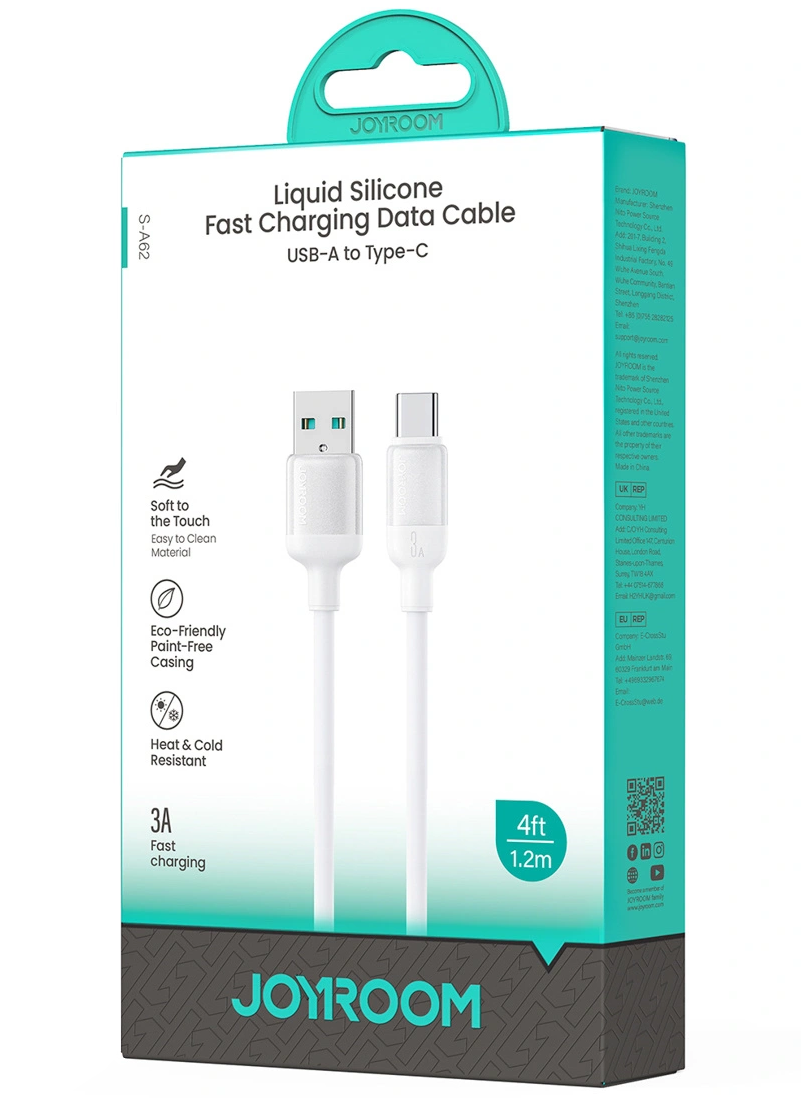 USB-A - USB-C kabl za prenos podataka i punjenje Joyroom S-A62 Lively, 18W, 1.2m, bela