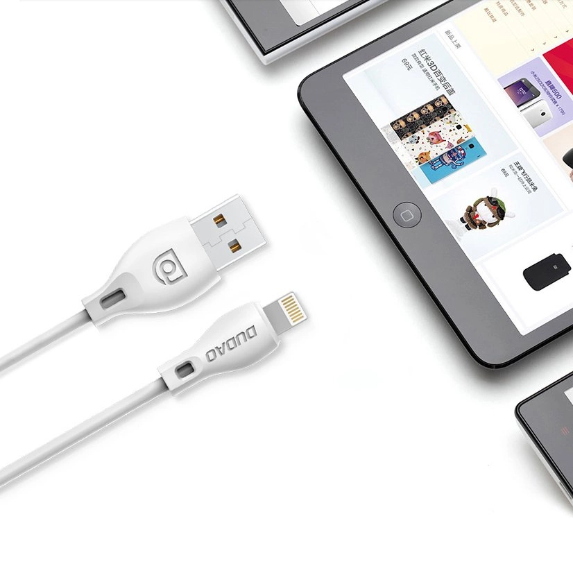 Kabl za prenos podataka i punjenje USB-A - Lightning Dudao L4L, 18W, 1m, Bela