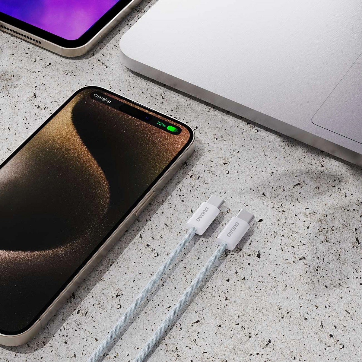 USB-C - USB-C kabl za prenos podataka i punjenje Dudao L6C, 30W, 1m, Plava
