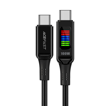 Kabl za Prenos Podataka i Punjenje USB-C - USB-C Acefast C7-03, 100W, 1.2m, Crni