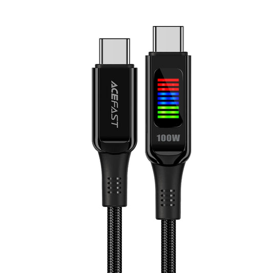 Kabl za Prenos Podataka i Punjenje USB-C - USB-C Acefast C7-03, 100W, 1.2m, Crni