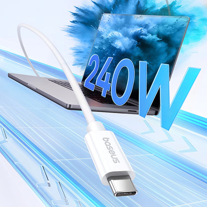 USB-C Data and Charging Cable - USB-C Baseus Superior Series 2, 240W, 1m, White P10365200211-02