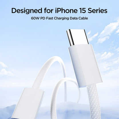 Kabl za Prenos Podataka i Punjenje USB-C - USB-C Joyroom S-A45, 60W, 1m, Beli