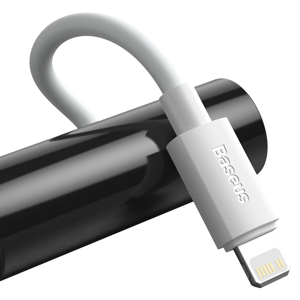 Data and Charging Cable USB-C - Lightning Baseus Simple Wisdom, 20W, 1.5m, Set 2 pieces, White 