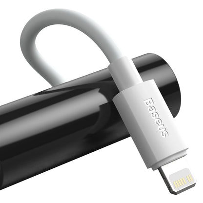 Data and Charging Cable USB-C - Lightning Baseus Simple Wisdom, 20W, 1.5m, Set 2 pieces, White 
