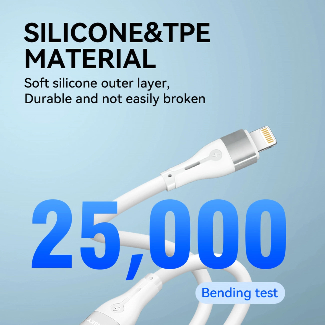 Kabl za podatke i punjenje USB-C - Lightning WZK WSTCL1, 27W, 1m, Beli