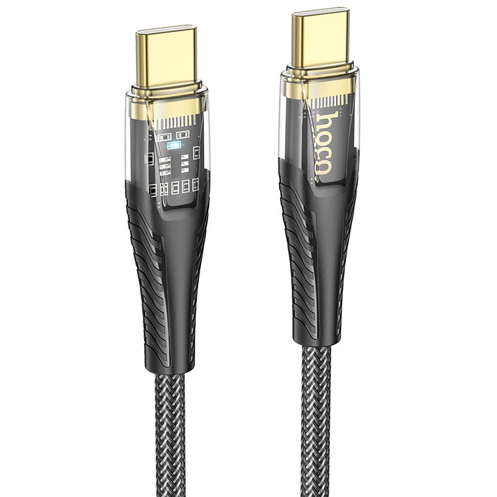 Kabl za Prenos Podataka i Punjenje USB-C - USB-C HOCO U121, 60W, 1.2m, Crni