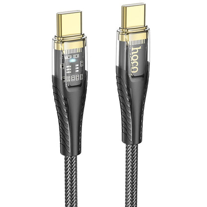 Kabl za Prenos Podataka i Punjenje USB-C - USB-C HOCO U121, 60W, 1.2m, Crni