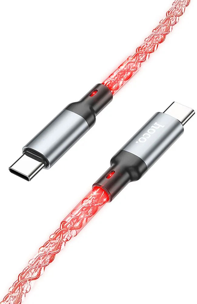 Kabl za Podatke i Punjenje USB-C - USB-C HOCO U112, 60W, 1m, Sivi