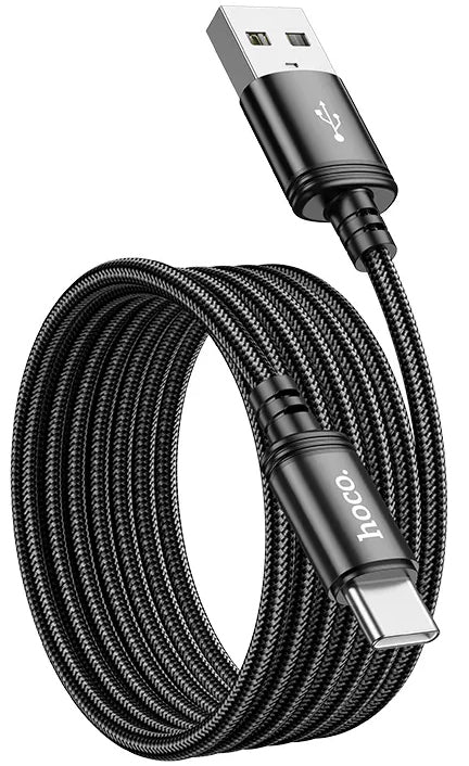 Kabl za prenos podataka i punjenje USB-A - USB-C HOCO X89, 18W, 2m, Crni