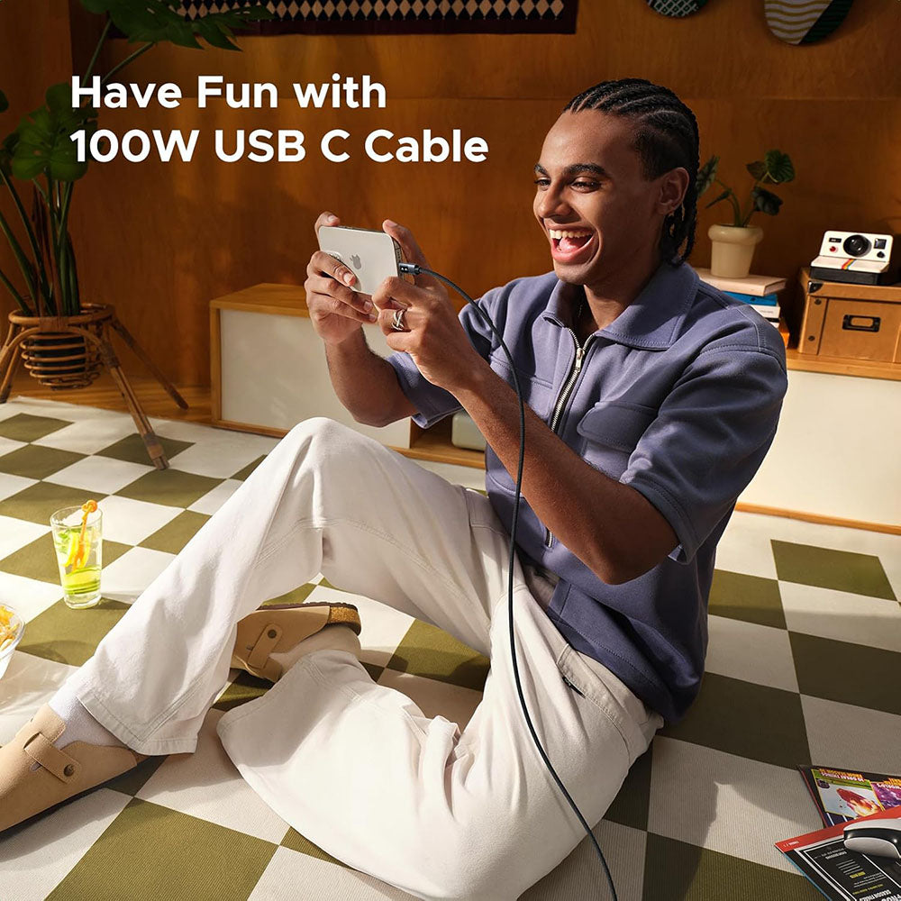 Kabl za podatke i punjenje USB-C - USB-C UGREEN L509, 100W, 2m, Sivi