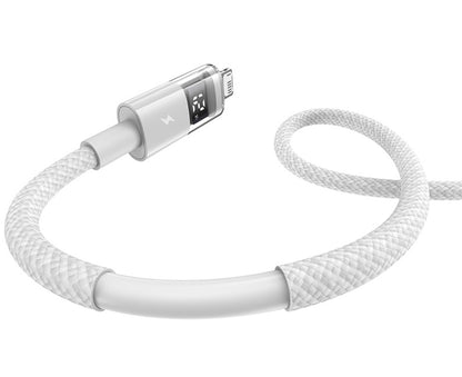 Kabl za prenos podataka i punjenje USB-A - Lightning Baseus Display 2, 18W, 2m, Beli P10382700211-01