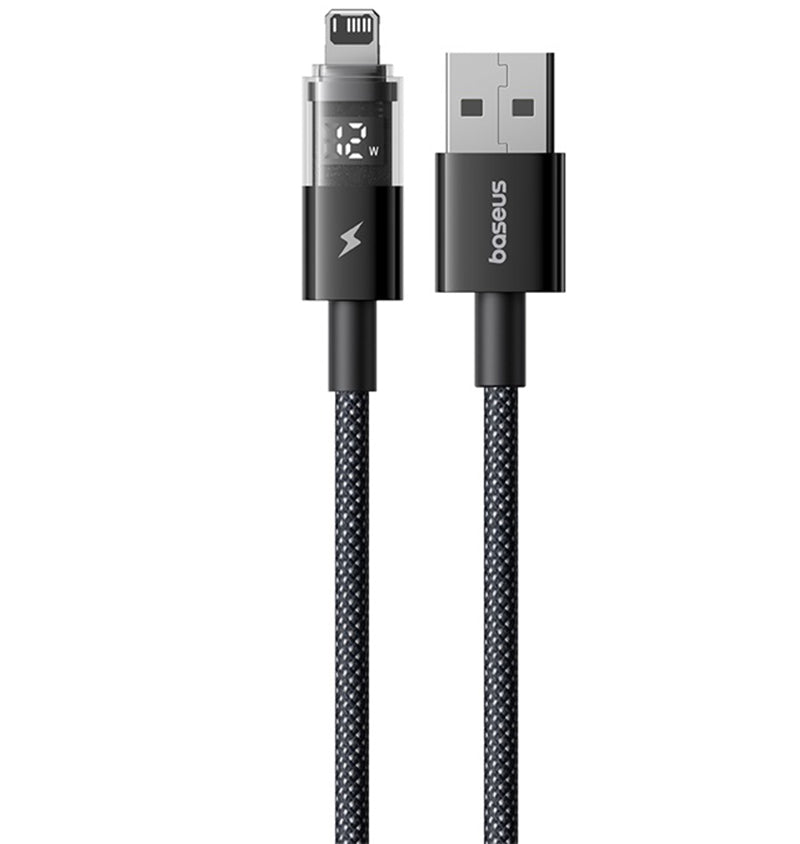 Kabl za prenos podataka i punjenje USB-A - Lightning Baseus Display 2, 18W, 2m, Crni P10382700121-01