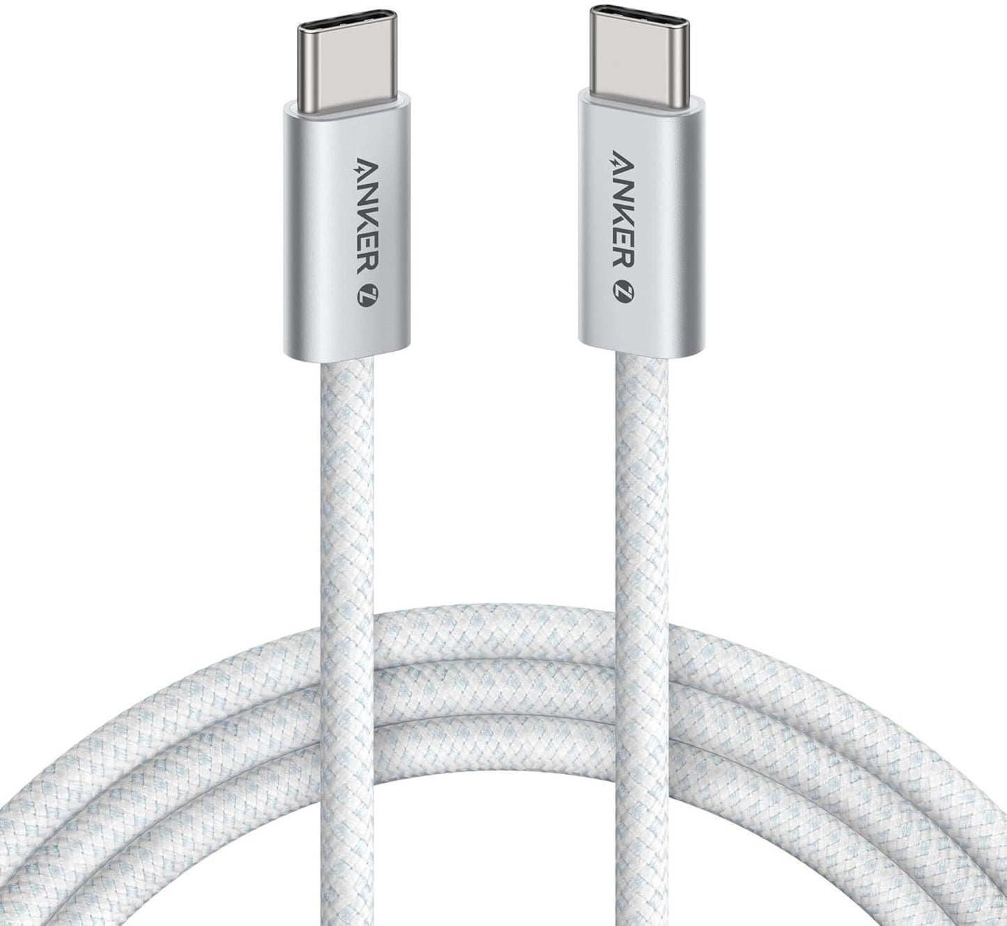 Kabl za prenos podataka i punjenje USB-C - USB-C Anker Zolo, 240W, 1m, Beli A8060H21